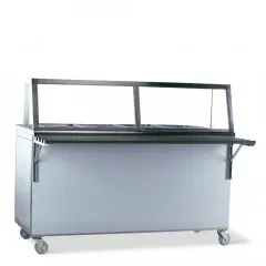 Uitgiftebalie Warm 4x 1/1 GN incl. opzetetage