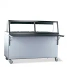 Uitgiftebalie Warm 4x 1/1 GN incl. opzetetage en warmhoudlamp