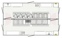 Warme keuken (set van twee 10m units)